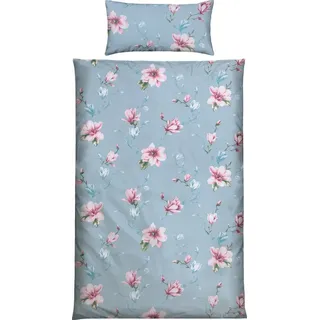 REDBEST Single-Jersey Blau 135 x 200 cm + 40 x 80 cm