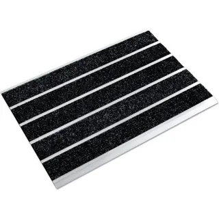 casa pura Select Mat Ribbed 50 x 80 cm Schwarz