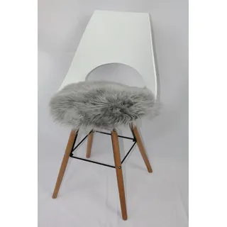 Heitmann-Felle Lammfell Stuhlkissen Ø 45 cm Grau