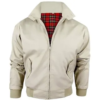 Vintage Harrington Von Wholesale Workwear - Erwachsene Harrington Jacke Britisch Mantel Klassisch 1970er Jahre Retro Scooter Kariertes Futter - XXL Große Größen