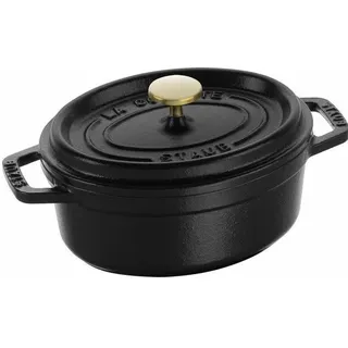 Staub Cocotte 15 cm oval schwarz