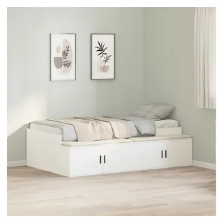 vidaXL Bettrahmen 90 x 200 cm Weiß