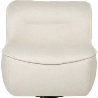 Loungesessel FURNINOVA "Gorm" Sessel Gr. Boucle, B/H/T: 72 cm x 77 cm x 80 cm, weiß (snow) Loungesessel Drehfunktion und attraktiver Spezialnaht, im skandinavischen Design