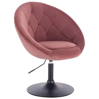 Woltu Cocktailsessel mit Armlehne Samt 1 x 1 x 1 cm Rosa höhenverstellbar