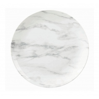 Churchill 6 x Teller flach coup 26cm TEXTURED PRINTS grey marble