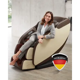 Massagesessel WELCON Prestige II Longlife Kunstleder braun / beige - Beige/Braun