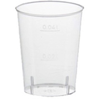 PAPSTAR 12159 Kunststoff-Schnapsglas, 4 Cl, Glasklar