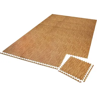 Tectake tectake® Schutzmattenset, 24-teilig mit 48 Randstücken, weich und rutschfest, leichte Reinigung und flexibel erweiterbar