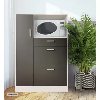 Hti-Living HTI-Line Küchenschrank Kombi L Blanca 1 x 1 x 1 cm Grau, Weiß