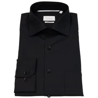 Eterna Langarmhemd Modern Fit Schwarz 45