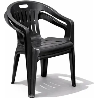 Mojawo PIONA Stapelstuhl 56 x 55 x 78 cm Anthrazit 2 St.