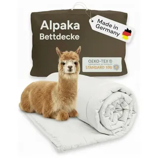 Alpaka Bettdecke 140x200 cm - Alpaka Decke für erholsamen Schlaf, temperaturausgleichend und nachhaltig (Sommerbettdecke, 140 x 200 cm)