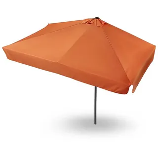 habeig Balkonschirm Sonnenschirm halbrund #71 rechteckig Wandschirm für Balkone Terrassen, LxB: 255x228 cm, Ohne Schirmfuss rot