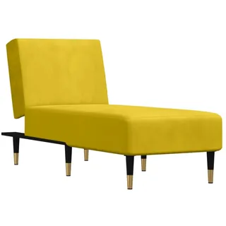 vidaXL Chaiselongue Gelb Samt Modell 2