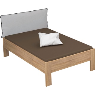 Futonbett RAUCH "Aditio" Betten Gr. Liegefläche B/L: 120 cm x 200 cm Betthöhe: 50 cm, kein Härtegrad, ohne Matratze, braun (struktureichefarben hell) Futonbetten Kopfteil Webstoff mit abgesetztem Keder