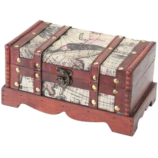 HMF Aufbewahrungstruhe Amerika 23 x 13 x 11 cm 1-tlg. braun