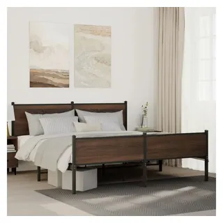 vidaXL Metallbett 180 x 200 cm Braun