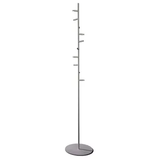 Freistehender Kleiderständer aus Edelstahl mit 10 Kleiderhaken, Höhe 1,9 m - PHOS Design