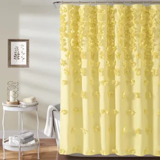 Lush Decor Riley Duschvorhang, 183 x 183 cm, Gelb