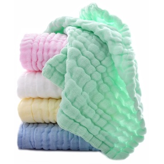 MINIMOTO Baby-Musselin-Handtücher, 5-teiliges Set 11x11inch, superweiche Musselin-Waschlappen für das Bad, Baby-Gesichtshandtuch und Waschlappen (Multicolored)