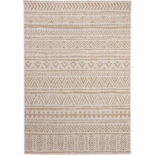 Outdoorteppich Cleo, benuta, rechteckig, Höhe: 5 mm, Kunstfaser, Berber, Ethno-Style, Wohnzimmer beige|weiß