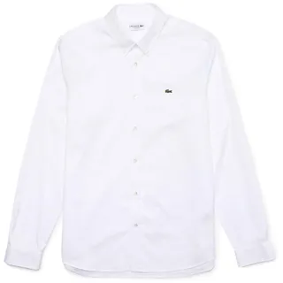 Lacoste Herren Oberhemd Langarm CH2933, Männer Hemd,Button-down,einfarbig,Regular Fit - M-L