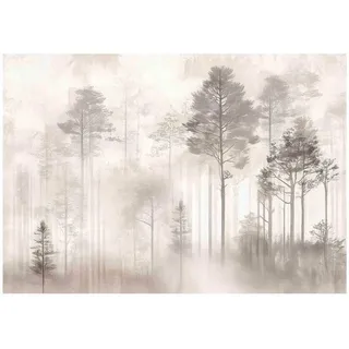 WallArena Fototapete Wald in Beige - Gr.: 200 x 140 cm