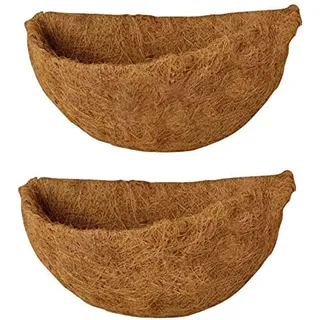 Halbwandige Hängepflanzenkörbe, halbrunde Ersatz-Pflanzkorb-Einlagen für drinnen und draußen, Hängekörbe, Wandblumenkorb, halbrunder Wand-Pflanzgefäß (25,4 cm)