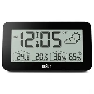 Braun BC13BP digitaler Wecker m. Wetterstation