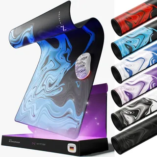 Nyfter - Premium Liquid 900x500mm XXL Gaming Mousepad wellenfrei Nyfpad rutschfest mit extra vernähten Kanten und optimale Gleitfähigkeit für hochleistungen im Gameplay