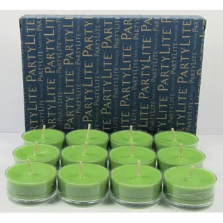 PartyLite 12 Duftteelichter "Gartenminze" aus der Reihe "Frisch"; Signaturduft