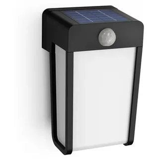 Philips Außenwandleuchte Kunststoff 18,8 cm Solar 2,3 W inkl. Bewegungssensor schwarz