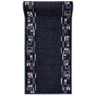 Mazovia Läufer Läufer Teppichläufer Brücke - Vorzimmer Küche - Grau, 100 x 300 cm, Kurzflor, Rutschfest, Meterware, Verschiedene Größen grau 100 x 300 cm