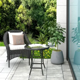 Balkontisch Gartentisch runde Terrassentisch klappbar Campingtisch φ46x47,5cm