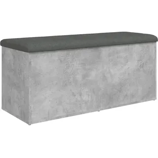 vidaXL Sitzbank mit Stauraum Betongrau 102 x 42 x 45 cm