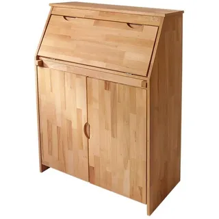 Home Affaire Sekretär »Luzern, Schreibtisch, kompakter Home-Office-Tisch, Massivholz, Breite 83 cm beige