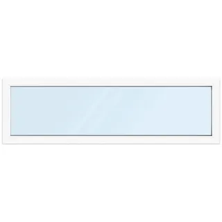 Fenster 200x60 cm, Kunststoff Profil aluplast IDEAL® 4000, Weiß, 2000x600 mm, einteilig festverglast, 2-fach Verglasung, individuell konfigurieren