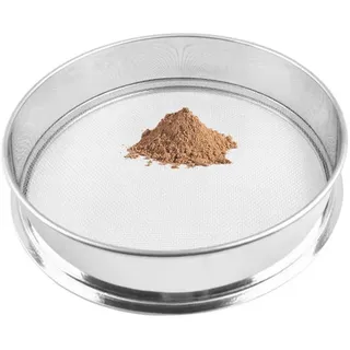 CEHJZQRPL Prüfsiebe aus Edelstahl, feinmaschiges Sieb, rundes Laborsieb, Mehlsieb, kleines Sieb for Küche und Labor, Durchmesser 20 cm(Mesh 0.2mm)