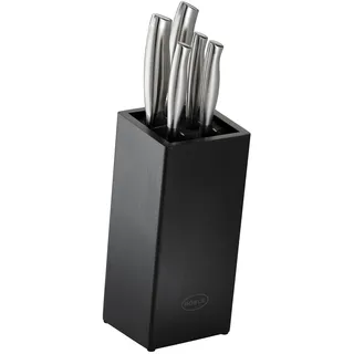 Messerblock RÖSLE "Basic Line" Messerblöcke schwarz Messerblock Messerblöcke mit Messer aus Bambusholz 5 Messern, ergonomische Griffe, Klingenspezialstahl
