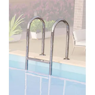 Karibu Poolleiter Edelstahl weiß
