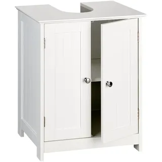 shelfmade Unterschrank Landhaus Waschbeckenunterschrank Marbella Badunterschrank weiß, Holz