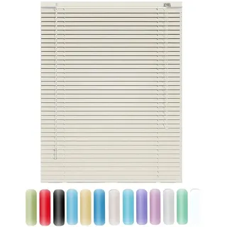 Jalousie Aluminium 25cm 45cm 50cm 70cm 90cm 100cm 120cm 160cm Breit, Alu-Jalousetten, Sichtschutz, Jalousette Horizontale tür Fenster Innen Außen Küche Haushalt(Milky White)