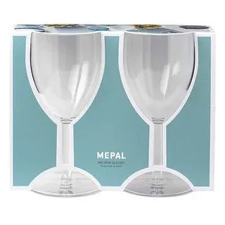 Mepal Kunststoff-Rotweingläser 2er Set transparent