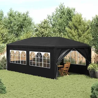 Massbinet Premium Pavillon Wasserdicht Stabil Pavillon mit Seitenwänden Partyzelt für Camping Party 3x6 m Anthrazit