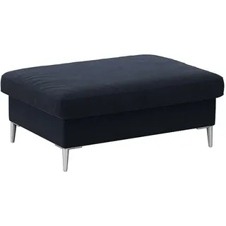 FLEXLUX Pouf Fiore, Kaltschaum, Füße Alu blau