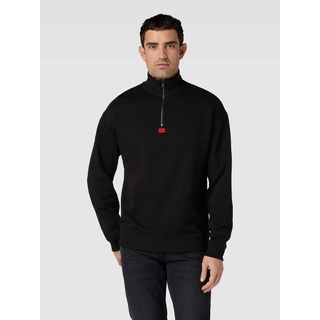 Sweatshirt mit Label-Detail Modell 'Durty', Black, XXL