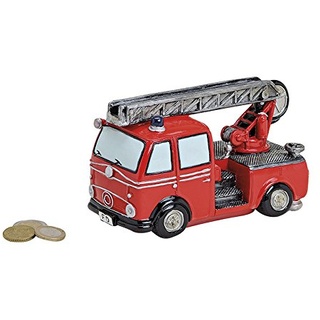 Spardose Feuerwehrwagen Breite 16 cm, Geschenk, Männer, Feuerwehr, Auto