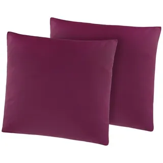 HTI-Living Dekokissen Kissenhüllen 2er Set 40 x 40 cm Mikrofaser, Dekokissen Zierkissen Sofakissen rot