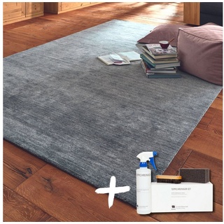 Teppich MALIBU, Musterring, rechteckig, Höhe: 10 mm, ideal für Wohnzimmer, Wintergarten oder Küche silberfarben 300 cm x 200 cm x 10 mm