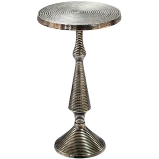 FineBuy Beistelltisch Alu Silber 30cm Metall Couchtisch Wohnzimmertisch Dekotisch Tisch
